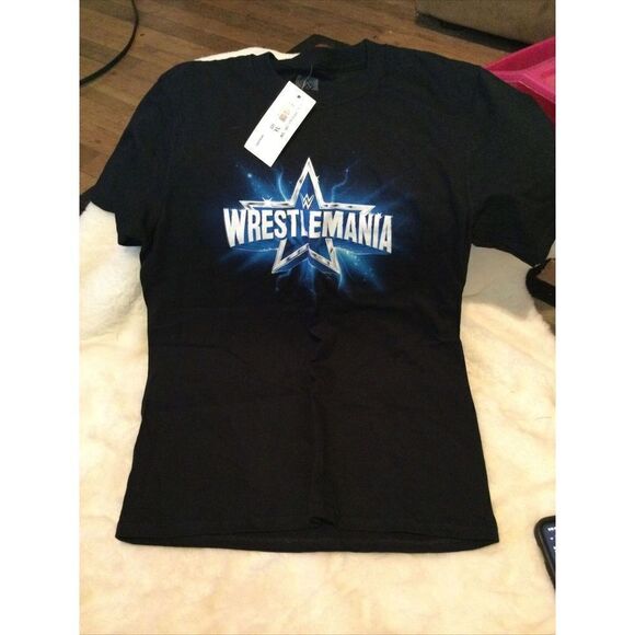 Black WRESTLEMANIA “I WAS THERE” T-Shirt-YOUTH LARGE - Picture 1 of 4